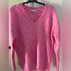 Bubblegum pink oversized sweater from Zara. Worn once. Size Small.